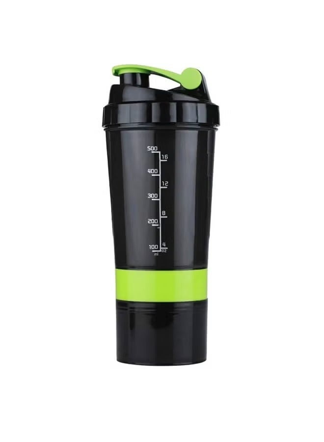 SPIDER Sports Shaker Bottle Whey Protein Powder Mixing Bottle Sports Nutrition Protein Shaker Fitness Water Bottle With Three-Layer Black/Green - Image 1