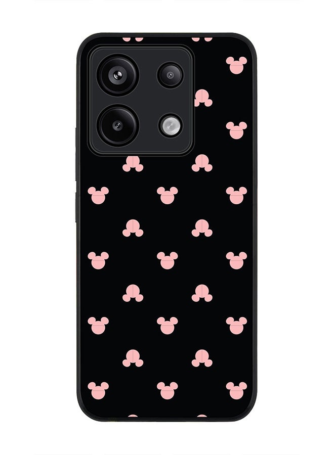 Stylizedd Rugged Black Edge Case for Xiaomi Redmi Note 13 Pro 5G, Slim fit Case Flexible Anti Drop TPU Gel Thin Cover -  Mickey Print - Image 1