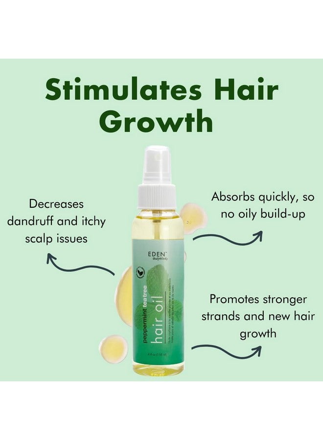 EDEN BodyWorks Peppermint Tea Tree Hair Oil | 4 oz | Eliminate Dandruff, Refresh Scalp, Boost Shine - Packaging May Vary - Image 4
