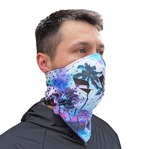 Grace Folly Half Face Mask for Cold Winter Weather. Use this Half Balaclava for Snowboarding, Ski, Motorcycle. (Many Colors) (Palm Beach) - Image 1