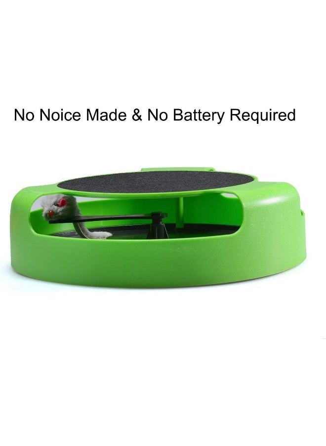 Mumoo Bear - Mumoo Bear Cat Interactive Toys With A Running Mice And A Scratching Pad, Green - Image 1