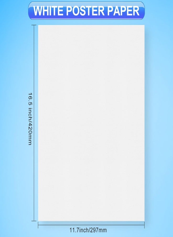 VinTS 60 Pcs White Poster Board,VinTS 11.7 * 16.5 Inches White Poster Paper,230G Thickness Blank Graphic Display Board for School Arts, Classroom Crafts, Office (Pack of 60) - Image 2