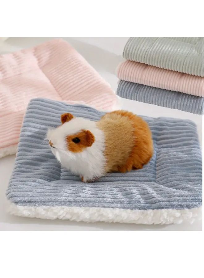 Pink Small Animal Bed 31x21cm Plush Warm Hamster House Guinea Pig Nest - Image 2
