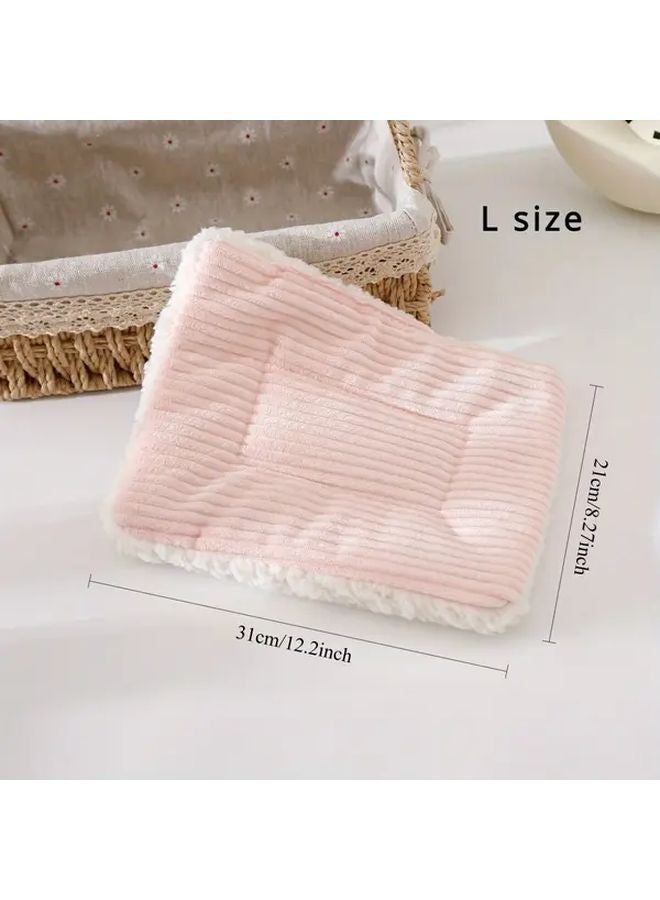 Pink Small Animal Bed 31x21cm Plush Warm Hamster House Guinea Pig Nest - Image 4