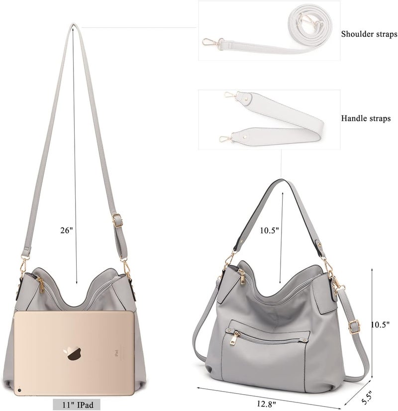 Idesort Large Crossbody Bags Ladies Shoulder Handbags Purse and Wallet Set for Women Totes Hobo Purses - Image 4