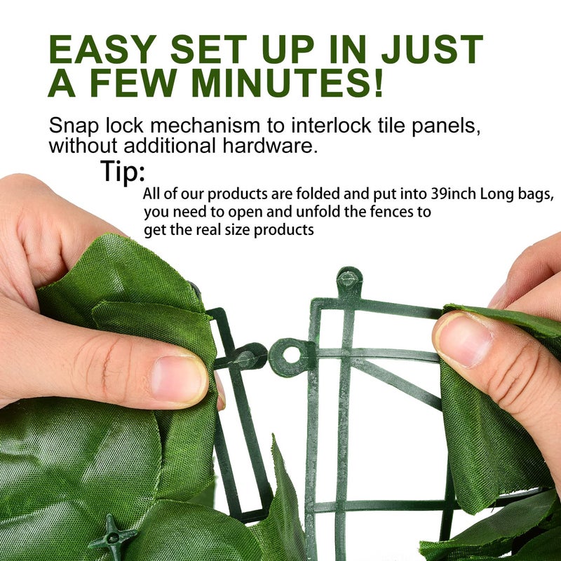 DearHouse Artificial Ivy Privacy Fence, 118x78.7in Artificial Hedges Fence and Faux Ivy Leaf Decoration for Outdoor Decor, Home, Garden Decor - Image 4
