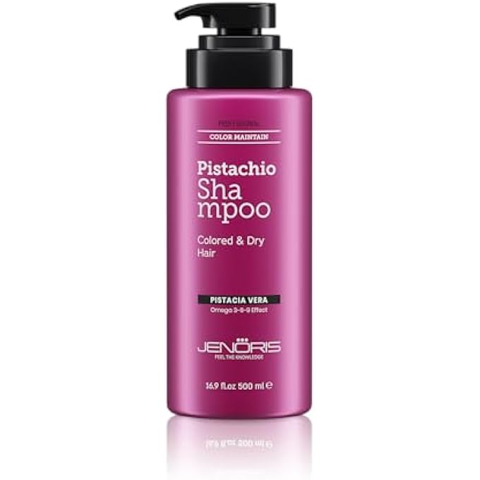Jenoris PISTACHIO SHAMPOO FOR COLORED & DRY HAIR 16.9 FL.OZ / 500 ML PROFESSIONAL HAIRCARE PRODUCTS FOR MEN AND WOMEN; INFUSED WITH NATURAL OILS FOR MAXIMUM HYDRATION AND SHINE. SALON TREATMENT. - Image 2