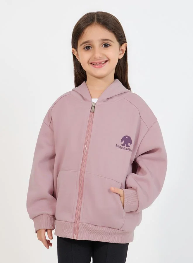 Styli Zip Through Printed Hooded Jacket