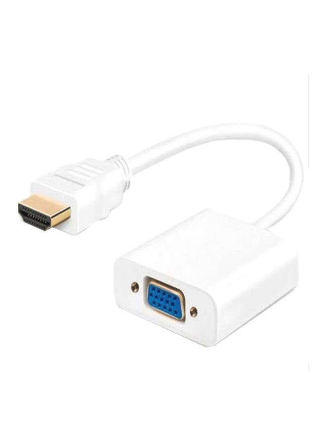 NIBEMINENT HDMI To VGA Cable 6x6x4cm White  - Image 1