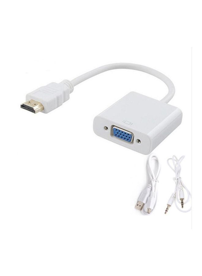 NIBEMINENT HDMI To VGA Cable 6x6x4cm White  - Image 5