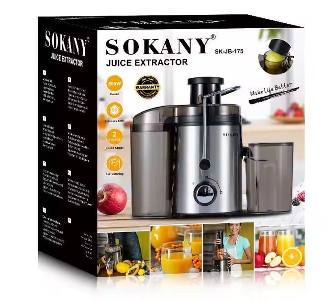 Sokany SK-JK-175 500W Fruit Juicer - Image 2