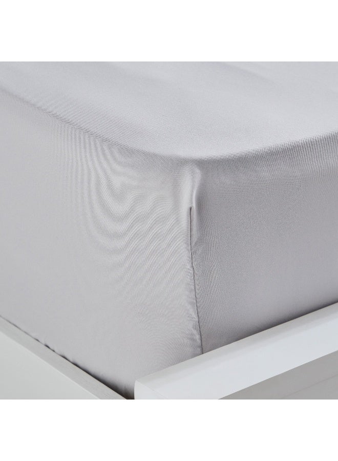 Home Box Derby Solid Microfiber King Fitted Sheet - 180x200+25 cm - Image 4