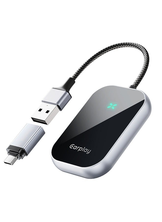 X-level 2 in 1 Wireless CarPlay and Android Auto Wireless Adapter,5.8 GHz Wireless Carplay Dongle for Wired Apple Carplay and Android - Image 1