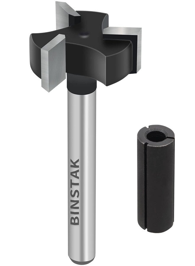 BINSTAK CNC Spoilboard Surfacing Router Bits, 1/4 inch Shank 1 inch Cutting Diameter, Slab Flattening Router Bit Planing Bit Wood Planing Bit Dado Planer Bit by BINSTAK (Carbide) - Image 1