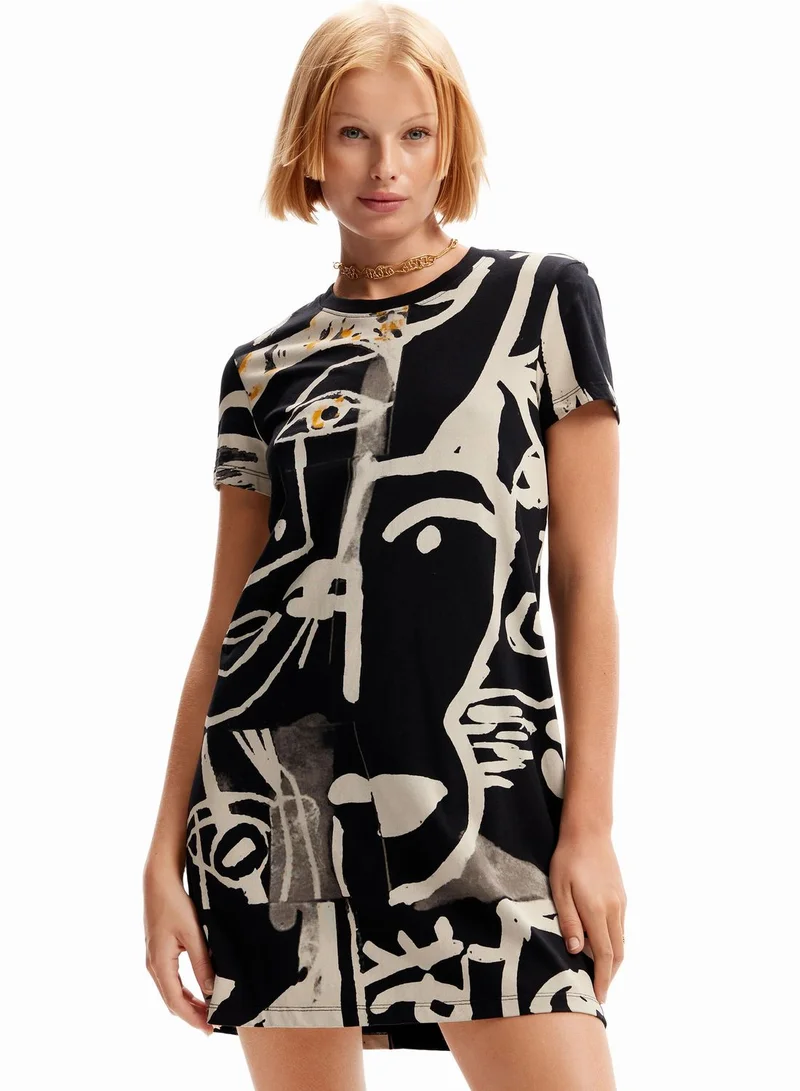DESIGUAL Round Neck T-Shirt Dress