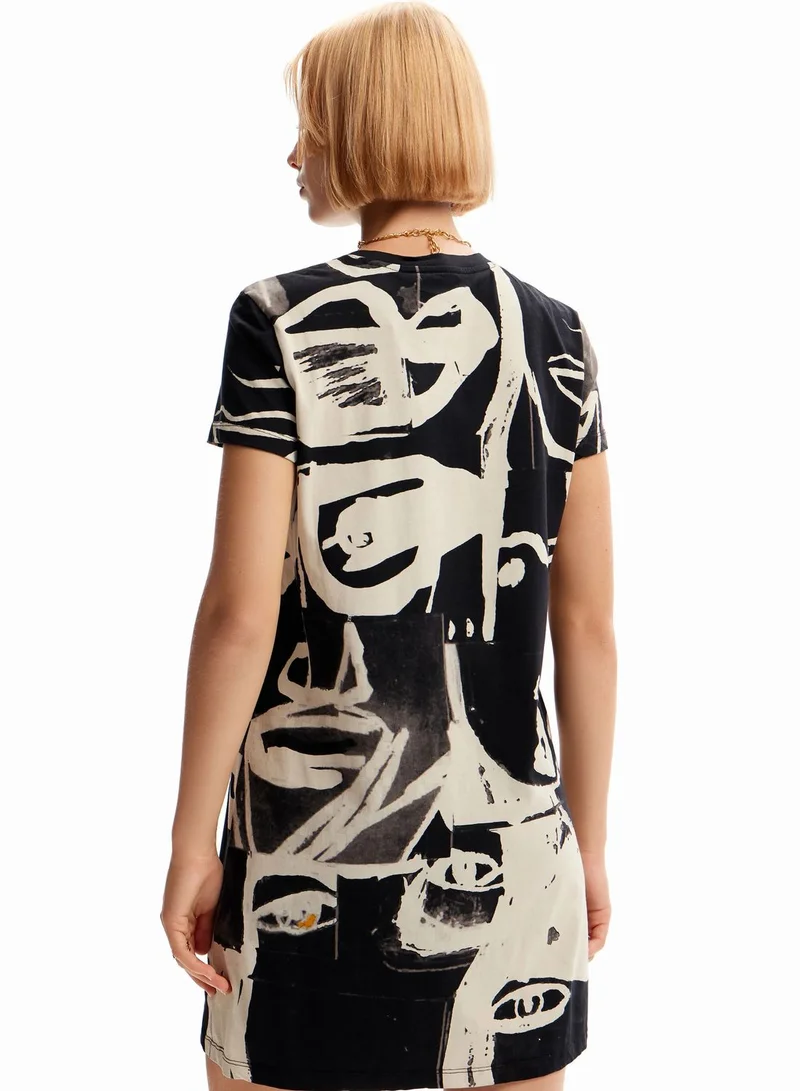 DESIGUAL Round Neck T-Shirt Dress