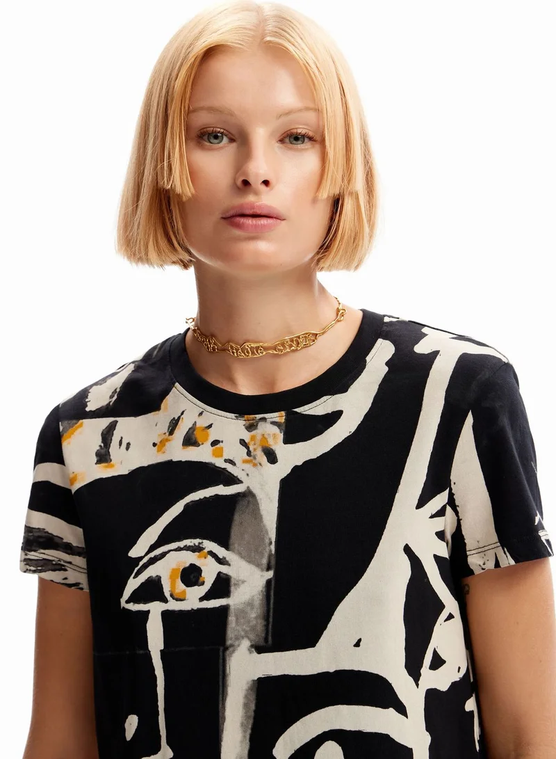 DESIGUAL Round Neck T-Shirt Dress