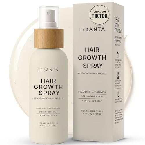 Lebanta Hair Oil Spray 100 Pure Ingredients For Non Greasy Thicker Stronger Looking Hair Organic Batana Castor Biotin Saw Palmetto and Rosemary Oil for Men Women Scalp 4 FL OZ - Image 1