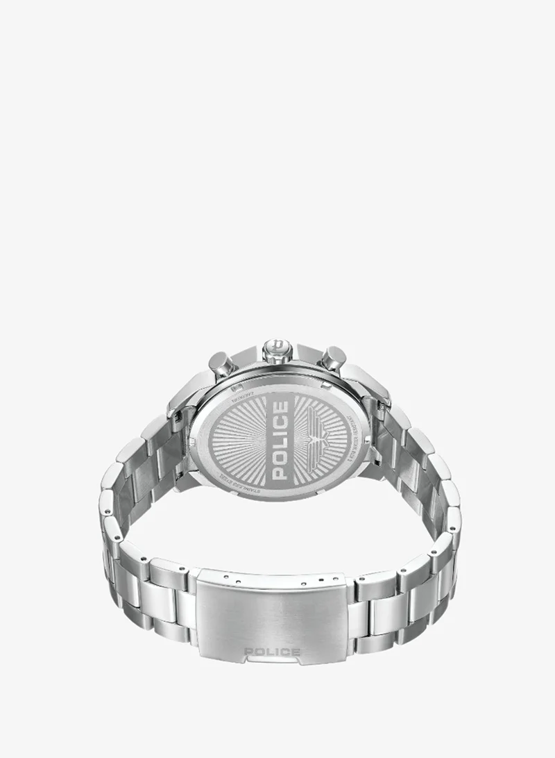 Police  Reactor Watch for Men with Silver Metal Bracelet 44 mm for Men | Best Price UAE