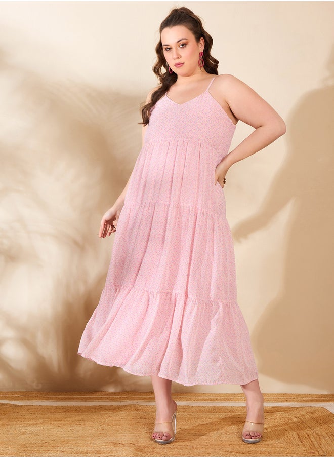 SASSAFRAS Tiered Floral Dress  - Image 1