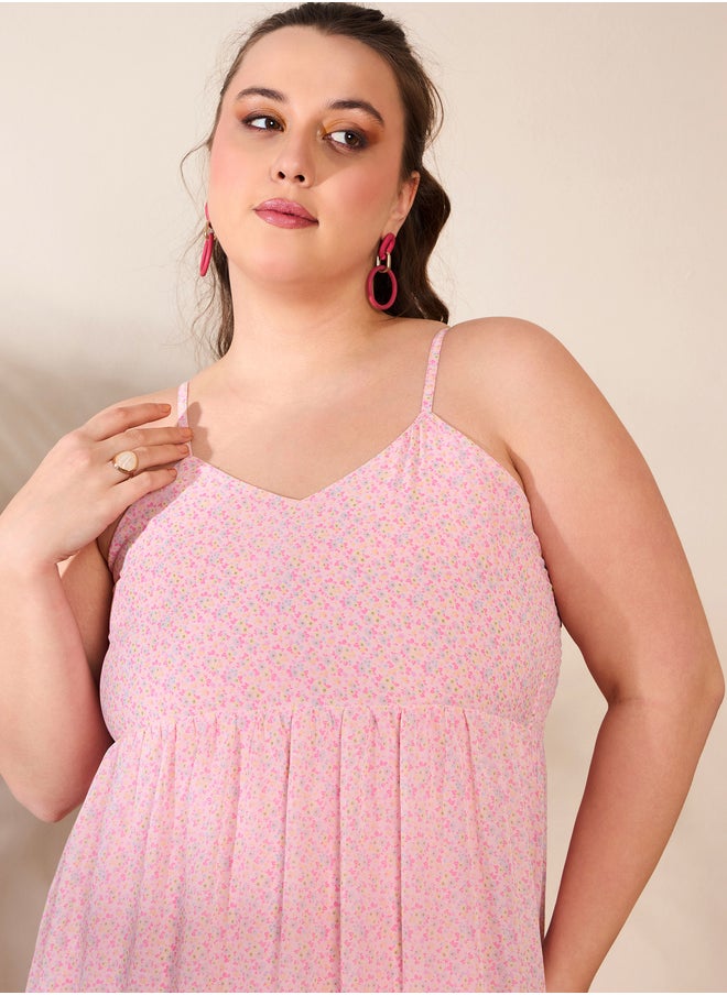 SASSAFRAS Tiered Floral Dress  - Image 4