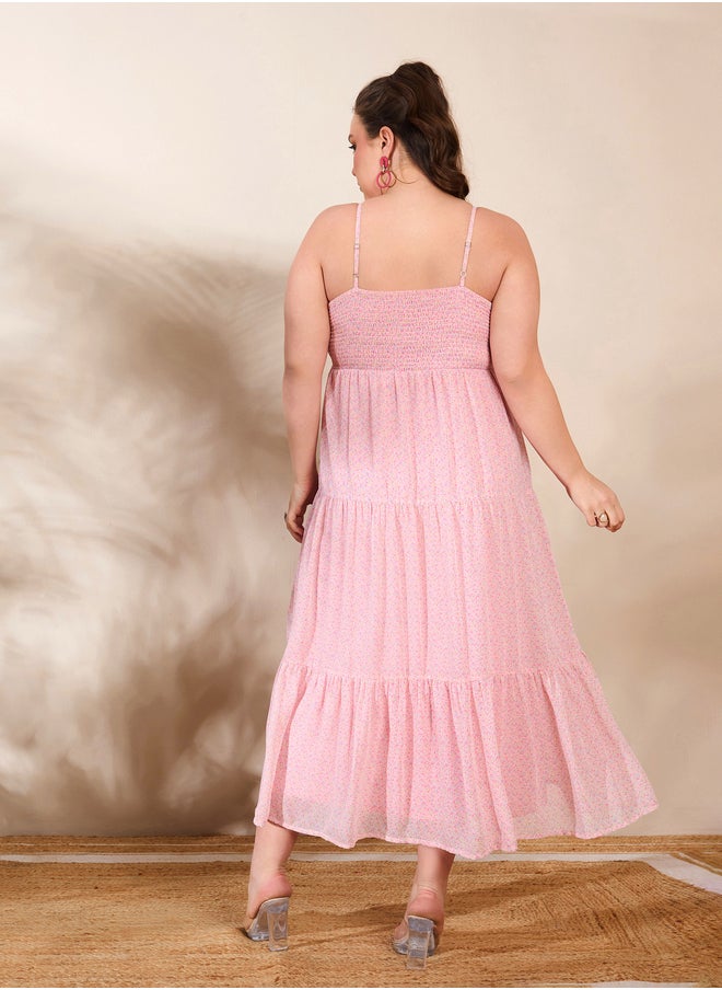 SASSAFRAS Tiered Floral Dress  - Image 5