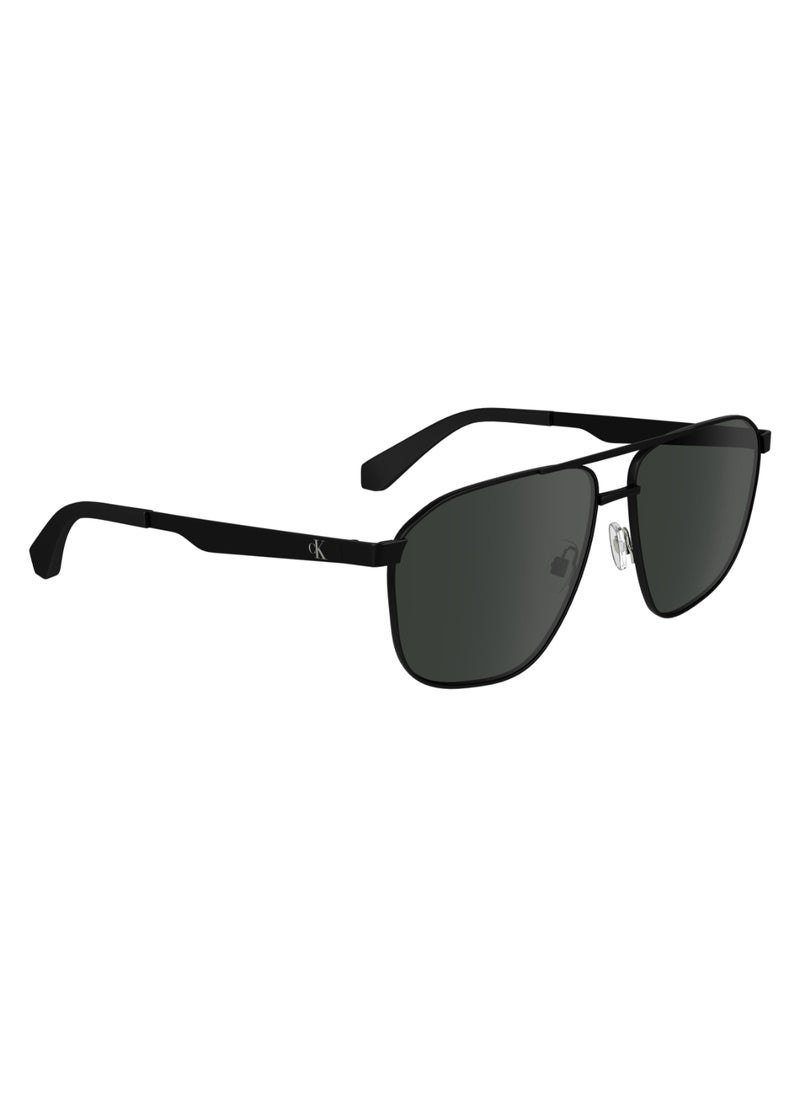 Calvin Klein Jeans FULL RIM METAL MODIFIED RECTANGLE CALVIN KLEIN JEANS SUN CKJ24202S  5913 (001) BLACK  - Image 3