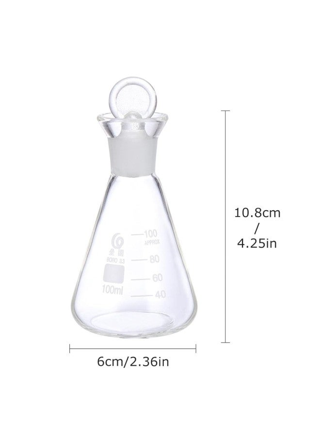1pc Flask Science Beakers Lab Beakers Narrow Mouth Erlenmeyer Laboratory Graduated Cylinder Lab Equipment Lab Conical Bottle White Outfit Glass Scale Party Supplies Student Use - Image 2