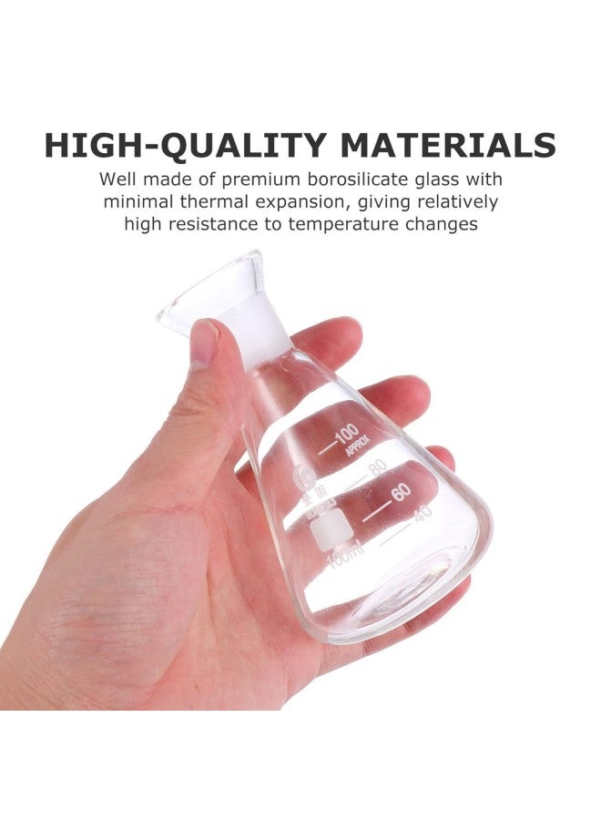 1pc Flask Science Beakers Lab Beakers Narrow Mouth Erlenmeyer Laboratory Graduated Cylinder Lab Equipment Lab Conical Bottle White Outfit Glass Scale Party Supplies Student Use - Image 4