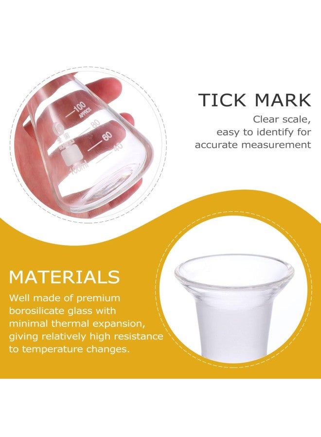 1pc Flask Science Beakers Lab Beakers Narrow Mouth Erlenmeyer Laboratory Graduated Cylinder Lab Equipment Lab Conical Bottle White Outfit Glass Scale Party Supplies Student Use - Image 5