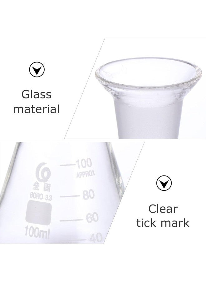 1pc Flask Science Beakers Lab Beakers Narrow Mouth Erlenmeyer Laboratory Graduated Cylinder Lab Equipment Lab Conical Bottle White Outfit Glass Scale Party Supplies Student Use - Image 3
