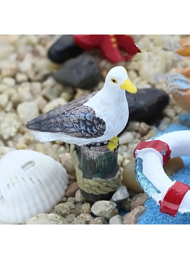 1pc Miniature Resin Seabird Cute Animal Model Creative Craft Home Garden Ornament Kit Micro Landscape DIY Decoration Prop Decor Gift - Image 1