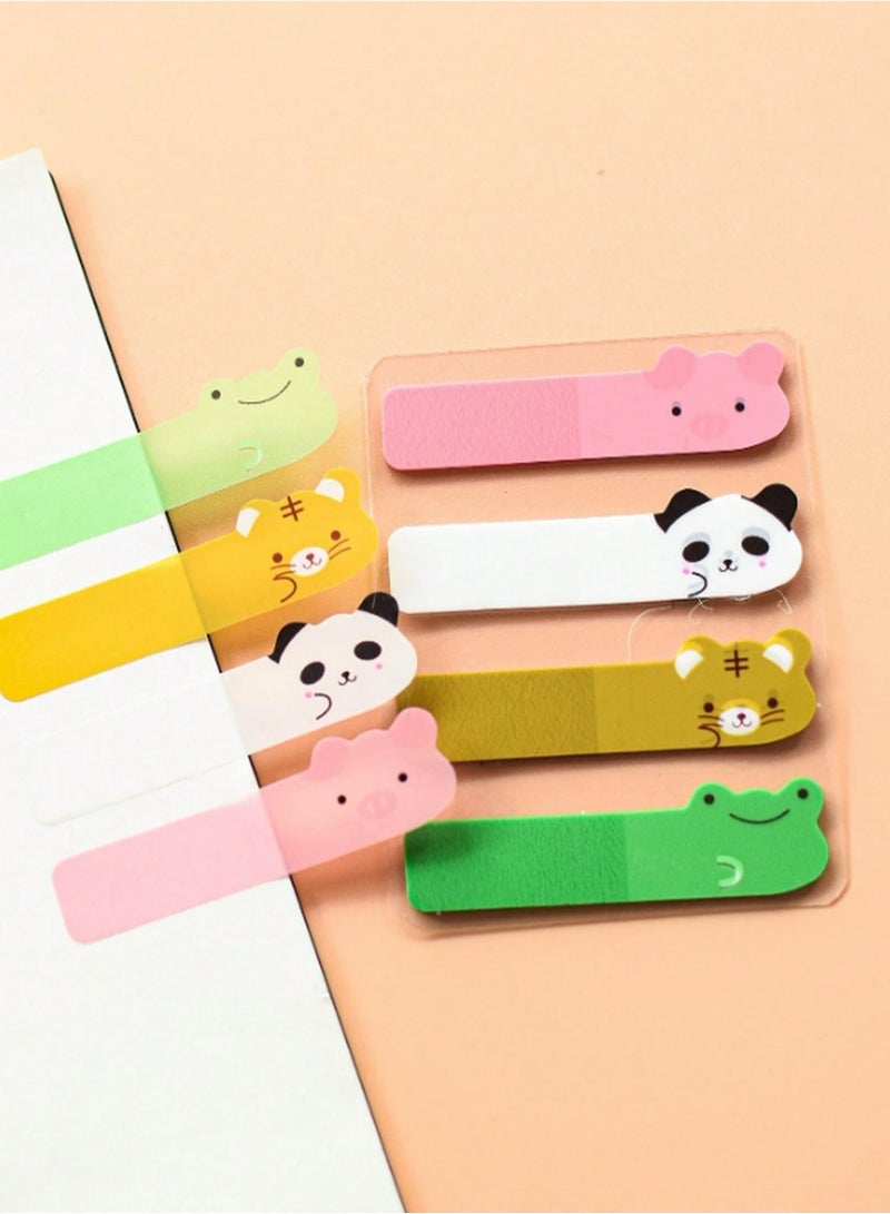 Animal Face Sticky Note Set – 4 Cute Designs with Frogs, Panda, Bear & Tiger (Sized for Journals & Desks) - Image 1
