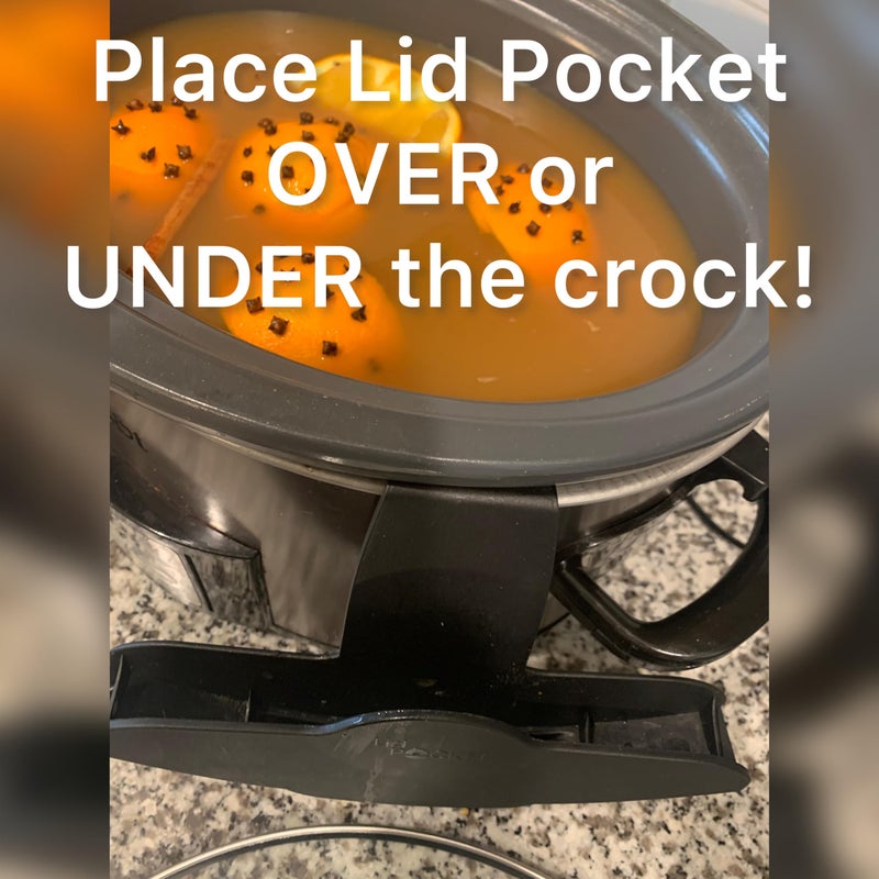 Lid Pocket Slow Cooker Lid Holder | Fits Most Slow Cookers | Keeps Countertops Clean | Crock Pot Kitchen Pot Organizer | Works With Most Crocks - Image 5