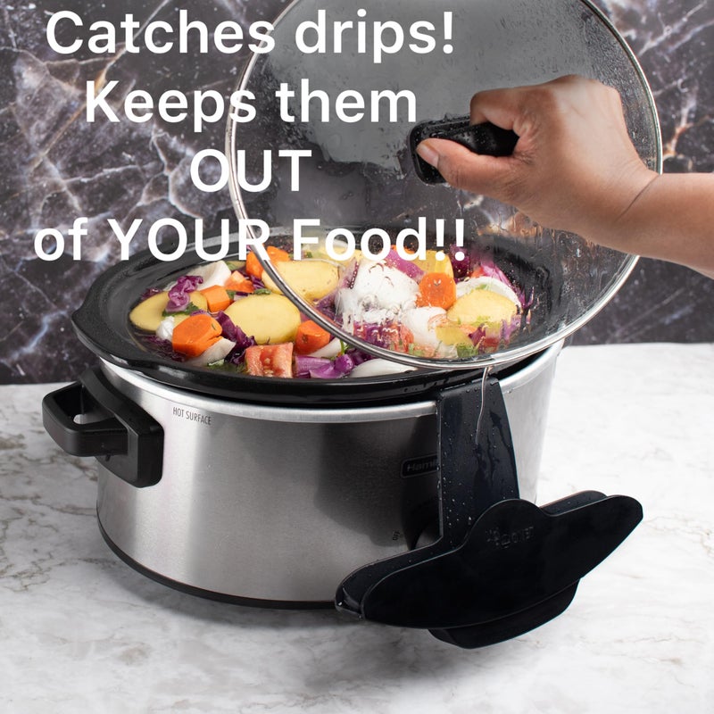 Lid Pocket Slow Cooker Lid Holder | Fits Most Slow Cookers | Keeps Countertops Clean | Crock Pot Kitchen Pot Organizer | Works With Most Crocks - Image 2