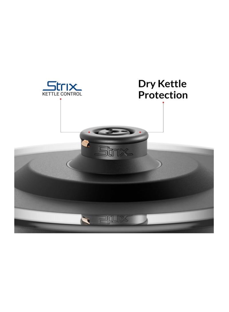 Feller Germany, Retro Style 1.7L Kettle with Thermometer, 2200 W, Stainless Steel Body, STRIX Controller, Dry Boil & Automatic Switch-Off, EK200, 2Y Guarantee-UAE Version - Image 5
