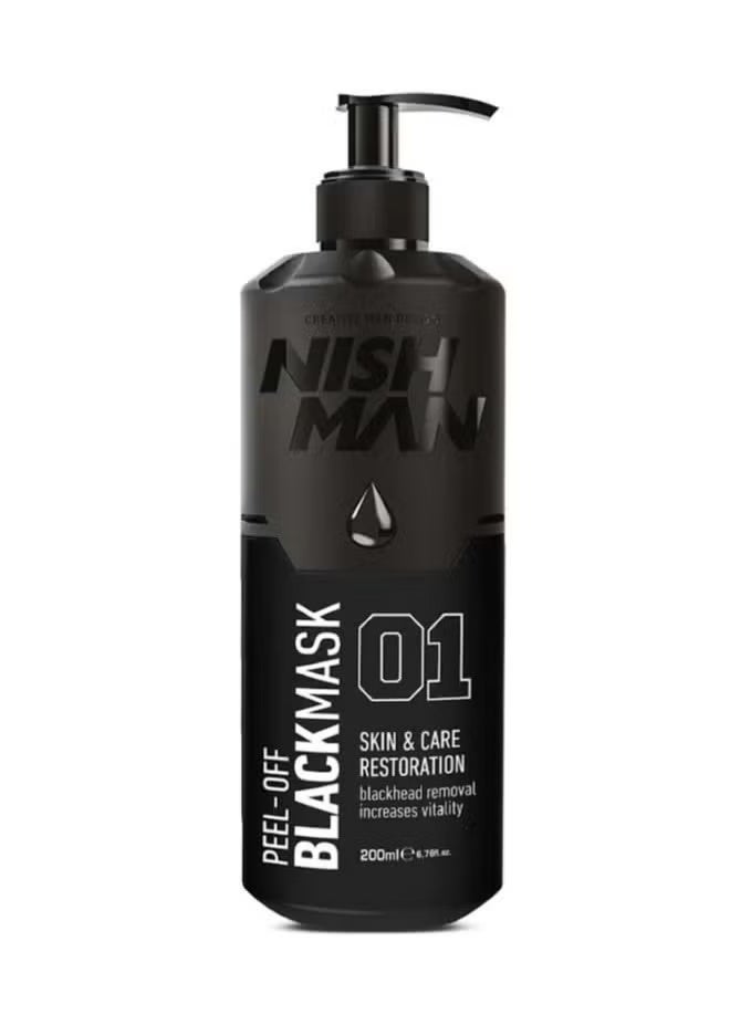 NISHMAN Black Peel Off Mask With Pump 200ml