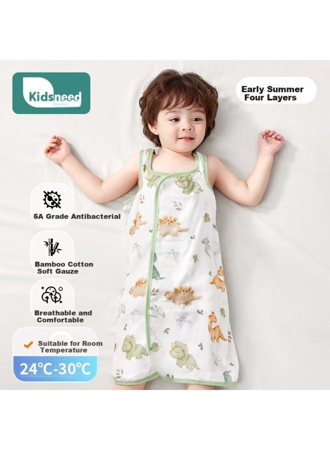 Kidsneed Baby Romper Newborn Clothes Summer Thin Bamboo Cotton Gauze Baby Crawling Suit Children's Pajamas Size 90 - Image 5