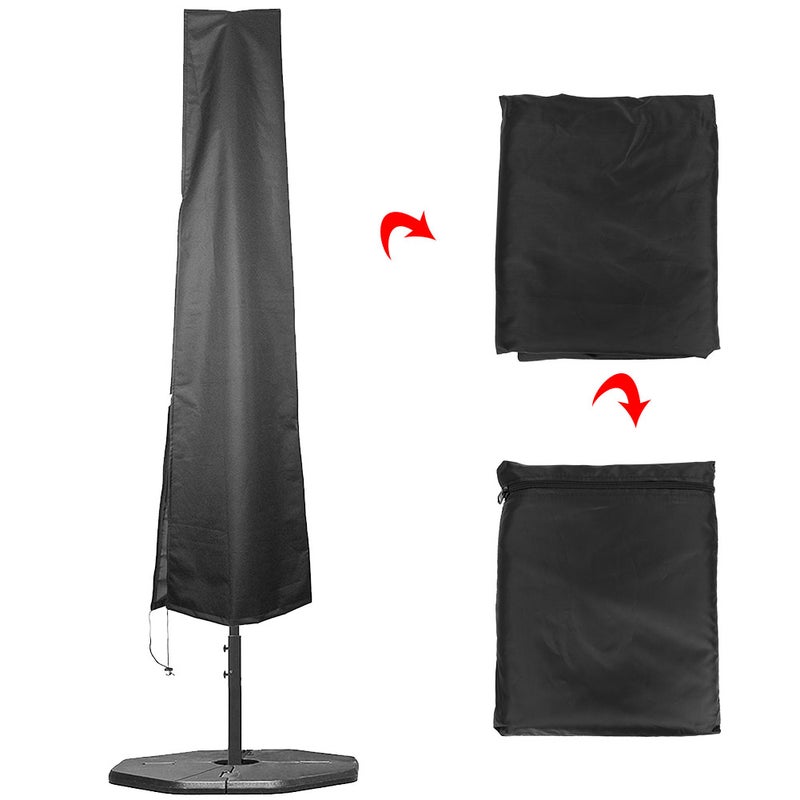 210D Oxford Cloth Black Umbrella Cover Waterproof Anti UV Anti Dust Outdoor Use(183x25x35) - Image 2