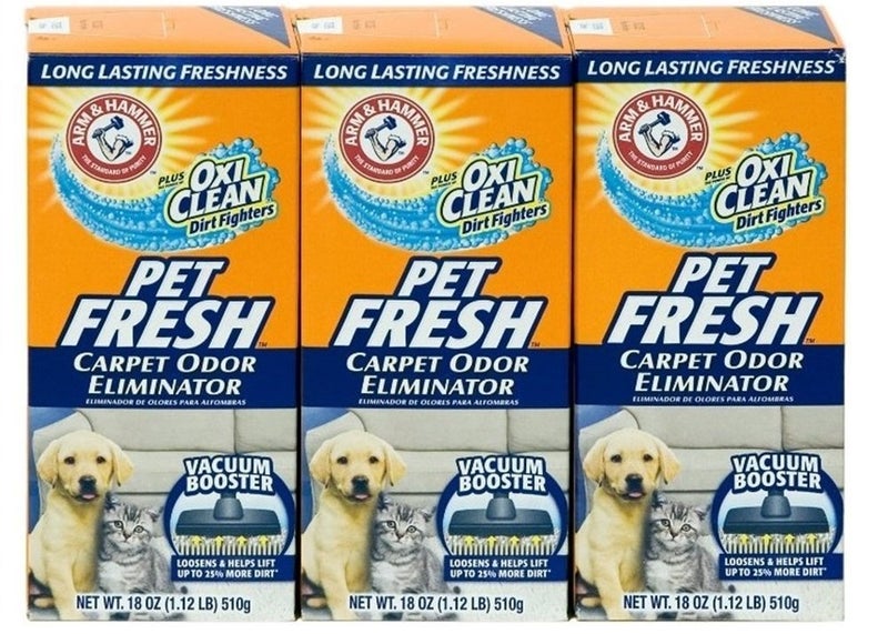 Arm & Hammer Pet Fresh Carpet Odor Eliminator Plus Oxi Clean Dirt Fighters (Pack of 3), 48.9 Ounce - Image 2