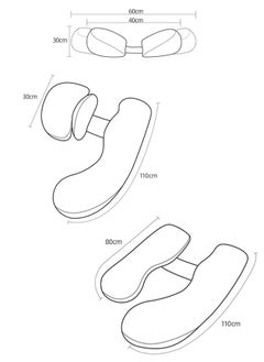 Occuwzz U-Shaped Full Body Maternity Pillow with Detachable & Adjustable Cover - Perfect Pregnancy Support Pillow  - Image 5