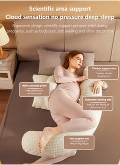 Occuwzz U-Shaped Full Body Maternity Pillow with Detachable & Adjustable Cover - Perfect Pregnancy Support Pillow  - Image 2