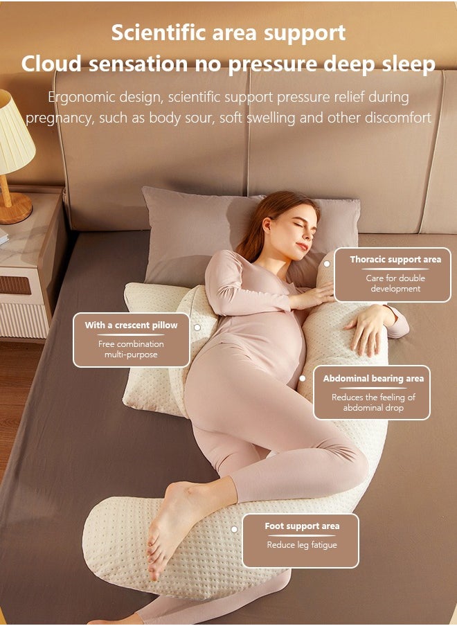 Occuwzz U-Shaped Full Body Maternity Pillow with Detachable & Adjustable Cover - Perfect Pregnancy Support Pillow  - Image 2