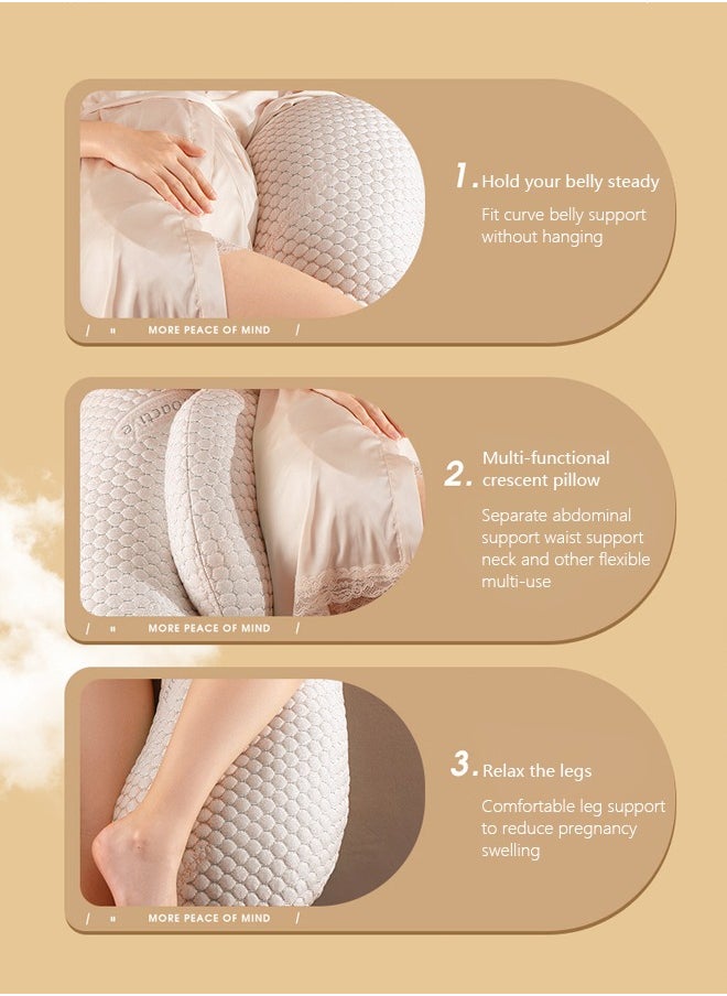 Occuwzz U-Shaped Full Body Maternity Pillow with Detachable & Adjustable Cover - Perfect Pregnancy Support Pillow  - Image 4