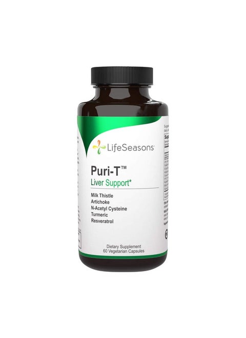 Lifeseasons Purit Liver Support And Cleanse Supplement Support Stamina Supports Liver Tissue And Aids In Healthy Bile Flow Contains Artichoke Nacetyl Cysteine Turmeric And Milk Thistle 60 Capsules