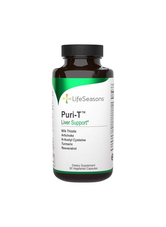Lifeseasons Purit Liver Support And Cleanse Supplement Support Stamina Supports Liver Tissue And Aids In Healthy Bile Flow Contains Artichoke Nacetyl Cysteine Turmeric And Milk Thistle 60 Capsules