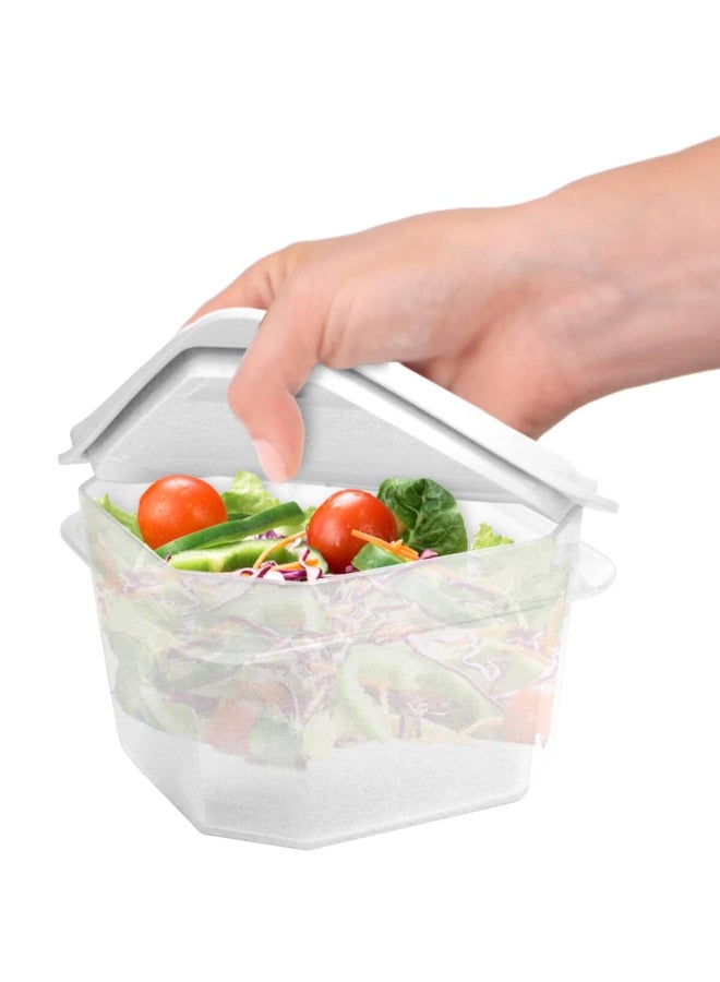 TATAY Square Food Storage Container White 0.6 Liter 1160101 - Image 4