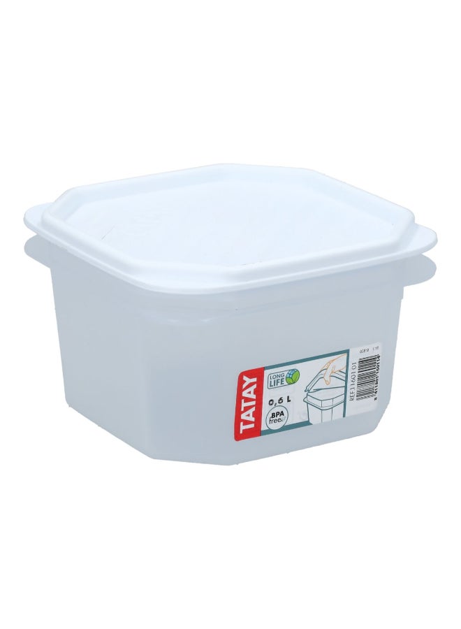 TATAY Square Food Storage Container White 0.6 Liter 1160101 - Image 3