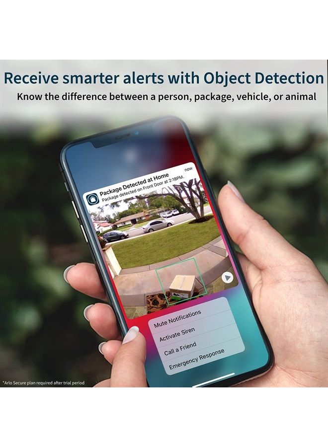 ARLO جرس باب فيديو سلكي أساسي - فيديو عالي الدقة، زاوية رؤية 180°، رؤية ليلية، صوت ثنائي الاتجاه، تركيب سهل (يتطلب توصيل الأسلاك)، كاميرا أمان، كاميرا جرس الباب، كاميرات أمان منزلية، أبيض - AVD1001 - Image 2