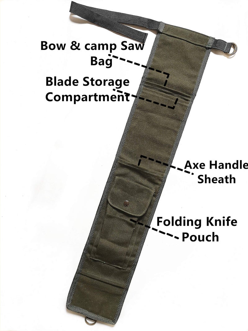 TIPU Axe and Saw Sling, Agawa Saw Bag, Bucksaw Bag, Canvas Sheath for BOREAL21 Folding Bow Saw - Image 2